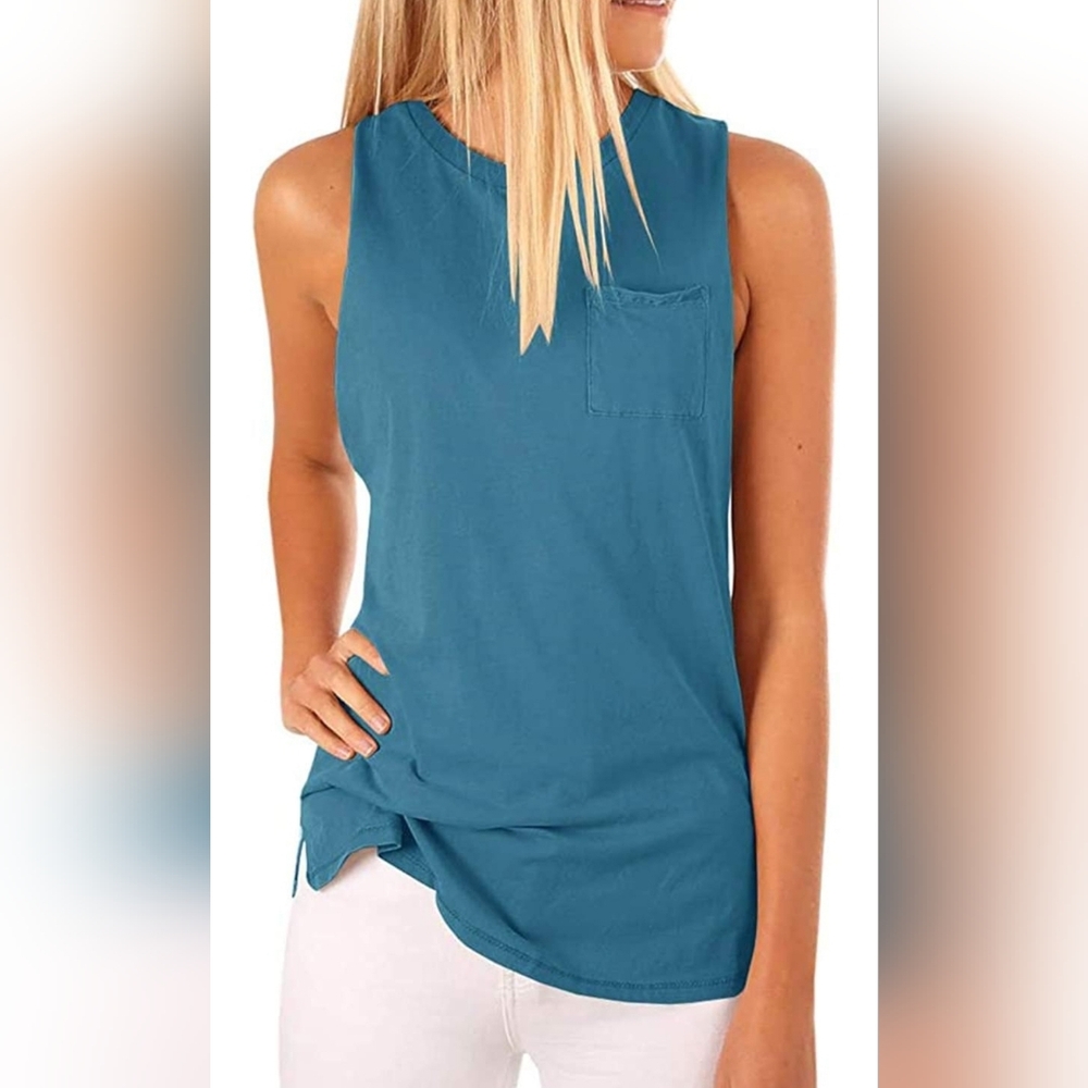 High neck sleeveless shirt